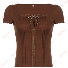 brown fresh and sweet short sleeve